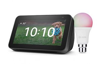 Echo Show 5-2nd Gen (Black) combo with Zoook 9W Smart Bulb