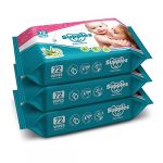 Supples Baby Wet Wipes with Aloe Vera and Vitamin E – 72 Wipes/Pack, (Pack of 3)