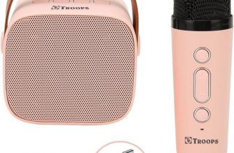 Tp Troops Mini Portable Karaoke Machine Rechargeable Hd Stereo Adjustable Volume 15 W Bluetooth Party Speaker(Beige, 5.1 Channel)