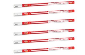 Eveready 20W Led Batten | Ultraslim | Highly Efficient | 100Lm/W | Fire Retardant Pc Body | Lasts Upto 25000 Hours | Pack Of 6 | 4Kv Surge Protection | Bis Approved | White, Cool Day Light