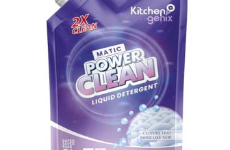 Kitchengenix Eco Friendly Washing Machine Liquid Detergent Refill Pouch for Top load And Front Load Washing – 2kg | No Soda Formula | with Added Fabric Conditioner (Purple)