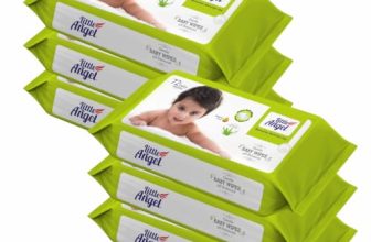 Little Angel Super Soft Cleansing Baby Wipes, 432 Count, Enriched with Aloe vera & Vitamin E, pH Balanced, Dermatologically Tested & Alcohol-free, Pack of 6, 72 count/pack