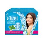 Vivel Cool Mint, Soft Fresh Skin Soap, 600g (150g – Pack of 4), Soap for Women & Men for Soft, Glowing