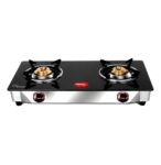 Pigeon Favourite 2 Burner Gas Stove | Auto Ignition | Brass Burner | Toughened Glass | 2 year Warranty