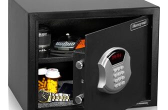 Honeywell Safes & Door Locks – 5103 Medium Steel Security Safe with Hotel-Style Digital Lock, 0.83-Cubic Feet, Black