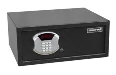 Honeywell Safes – 5105 Low Profile Steel Security Safe with Hotel-Style Electronic Digital Lock for Home & Offices (1.14-Cubic Feet, Black)