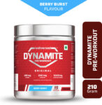 Wellversed Dynamite Pre-Workout (210g, 15 Servings) | Unleash Explosive Energy Pre Workout(210 g, Berry Burst)