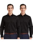 Amazon Brand – Symbol Men’s Solid Regular Formal Shirt (Pack of 2) (SS20-SYM-FS-01_EPP-1B_Black 40)