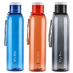 CELLO My Bot PET Water Bottle | 100% food grade | Leak proof and Break proof | Perfect for staying hydrated at the school,college, work, gym Bottle | 1000ml, Set of 3 | Assorted