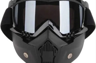 Steelbird Air 100% Goggle Face Mask Anti Scratch UV Protective Face Mask Motorbike Helmet(Black)