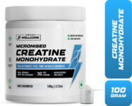 Wellcore Micronised Creatine Monohydrate | Lab Tested | Enhanced Absorption | 100% Pure Creatine(100 g, Unflavored)