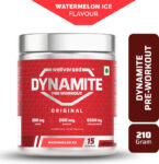 Wellversed Dynamite Pre-Workout (15 servings) | Unleash Explosive Energy Pre Workout(210 g, Watermelon Ice)
