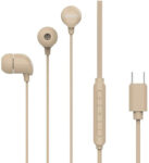PHILIPS Wired Earphones with C-Type Audio Jack, 10mm Dynamic Drivers, Inline Mic Wired(Gold, In the Ear)