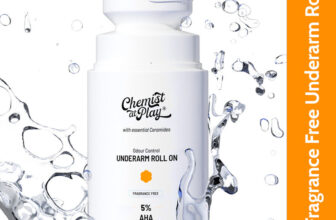 Chemist at Play 5% AHA Underarm Roll On, Lactic Acid Deodrants – Fragrance Free Deodorant Roll-on  –  For Men & Women(40 ml)