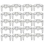 Go Hooked Flower Pot Stand for Balcony | Gamla Stand | Plant Stand for Indoor Living Room | Planter Stand (Black, Pack of 20)