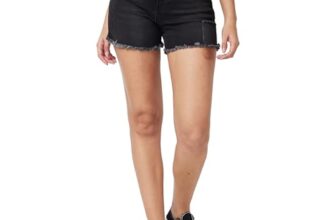 Spykar Mid Rise Black Shorts for Women (Size: 32)-WSRD1BD004