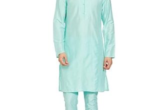 Amazon Brand – Symbol Men’s Kurta Sets (SY-A22-MNA-ETK-04A_Aqua_L)