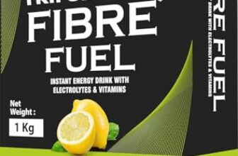 Muscle Fibre TriFuel 3-IN-1 Isotonic Powder | Instant Energy Drink for Workout | Electrolyte Replacements Energy Supplement with added BCAA & L Glutamine – Refreshing Post Workout and Recovery Electrolyte Enhanced Drink – Hydration Powder, Sports Recovery Rehydration [1Kg, Lemon]