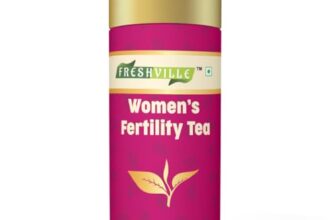 Freshville Women Fertility Tea | Pure & Natural | Helps With Hormonal Balance & Improves Fertility | Fennel, Nettle, Cinnamon, Ginger, Tulsi, Fenugreek, Spearmint, Shatavari, Moringa Tin (1Month)