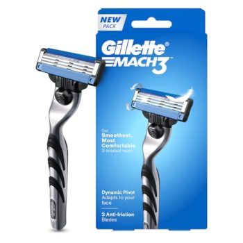 Gillette Mach 3, Shaving Razor For Men | Most Comfortable Shave | 3D Blade Technology | Metal Handle For Superior Grip