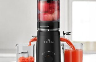 Solara Cold Press Juicer Machine for Home, Electric Slow Juicer for Fruits, Vegetables, 200 W Juicer(SOL-JUC-121 | 2 Jars | Black)