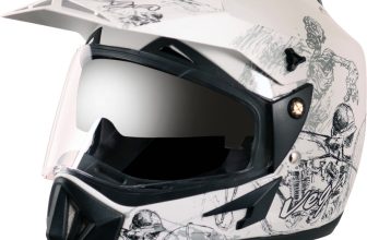 VEGA Off Road D/V Sketch Motorbike Helmet(White Silver)