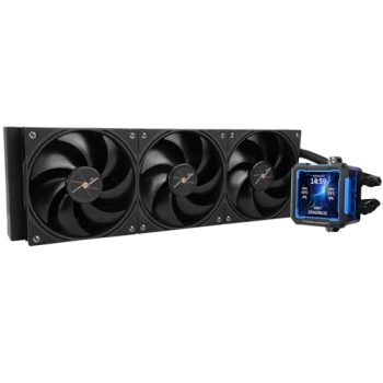 Thermalright FW PRO 360 Black CPU AIO Cooler,IPS LCD Screen with 320 * 320 Resolution,for AM5&Intel 1700/1851,High-Performance 360 Specs Water-Cooled Radiator with 2.73in Removable Display