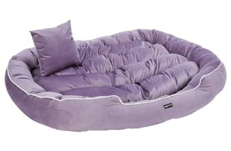 Amazon Basics Polyester XXL Pet Bed with Cushion | Ideal for Big Dogs | Washable | Suitable for Multiple |110 x 93 x 20 cm