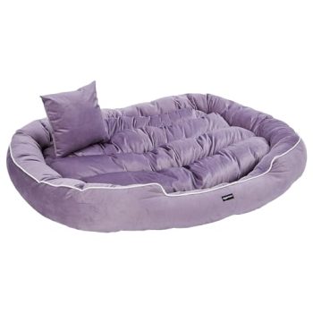 Amazon Basics Polyester XXL Pet Bed with Cushion | Ideal for Big Dogs | Washable | Suitable for Multiple |110 x 93 x 20 cm