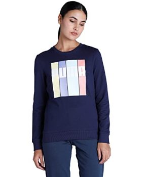 PUMA Women, WMN Graphic Crew III, Peacoat, M, (67038006)