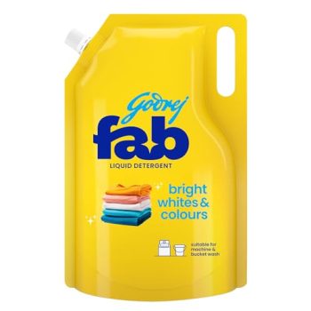 Godrej Fab Liquid Detergent Refill Pouch for Machine & Bucket Wash (800g)