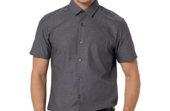 United Colors of Benetton Men’s Slim Shirt (5NS13U008I_Charcoal XL)
