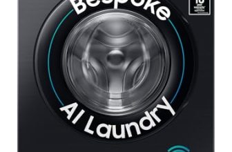Samsung 12 kg, 5 Star, Super Speed, Wi-Fi, Hygiene Steam with Inbuilt Heater, Digital Inverter, Fully-Automatic Front Load Washing Machine (WW12DG5B24ABTL, Black)