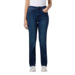 Women Blue High Waist Straight Fit Powerflex Jeans