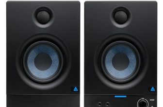 Audio Array Studio Monitors Speaker Pair 3.5″ | 50W RMS with Bluetooth 5.0 | Fiberglass Woofer & 1″ Silk Dome Tweeter, Class-D | TI 3116D2 Amp | TRS, RCA, AUX Inputs, Bass & Treble Control | AM-S2