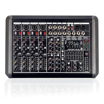 Audio Array MT-12 12 Analog+2 Digital Ch (L+R) Hybrid Analog+USB Mixer, Extra Sub Out+Fq Selector 48kHz DSP, 4XLR & 8 TRS In, 3-Band EQ, +48V, 24dBu XLR Out, Graphical EQ, Type-C, Studio & Streaming