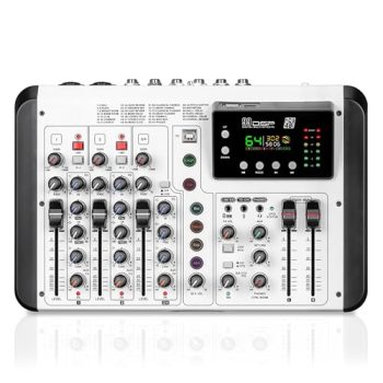 Audio Array 6-Channel Hybrid USB Summing Mixer | 4 Analog & 2 Digital Channels |192kHz/24Bit OTG Recording| 99 DSP FX| BT Connectivity | 2XLR Mic Inputs |Phantom Power| Hi-Z & Headphone Monitoring |M6