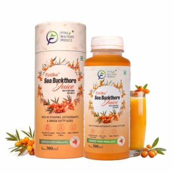 Fytika Sea Buckthorn Juice – 300 ML (PACK OF 1) | Pulp Concentrate Made for Your Total Body Care & Wellness | Rich in Vitamin C, Omega 3, 6, 7, 9 & Antioxidants | For Men & Women