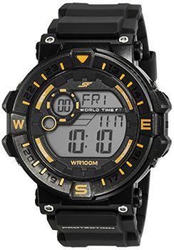 SF Digital Dial Plastic Strap Watch for Men-NM77061PP02