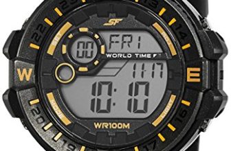 SF Digital Dial Plastic Strap Watch for Men-NM77061PP02