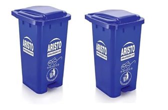 Aristo Plastic Pedal Garbage Waste Dustbin 70 LTR BLUE & BLUE