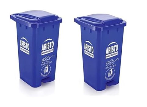 Aristo Plastic Pedal Garbage Waste Dustbin 70 LTR BLUE & BLUE
