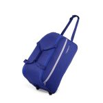 Lavie Sport Polyester Lino M Cabin Size 53 Cms Duffle Wheeler Bag|2 Wheel Duffle Bag|Duffle Bag With Adjustable Handle, 18 x 36 x 65 Centimeters, Navy