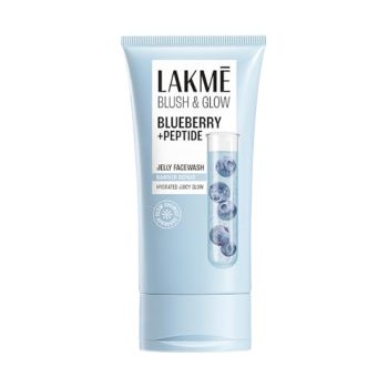 LAKME Blush & Glow, Blueberry + Peptide Gentle Jelly Facewash, 150g, for Fresh and Hydrated Skin, with Blueberry Extract & Blue Peptide, Removes Dirt & Impurities, for Dry & Dehydrated Skin
