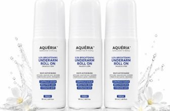 Aqueria Underarm Brightening Roll-On for Men & Women | Lactic Acid, Fermented Rice Water & Glycerine | Helps Reduce Dark Underarms, Pigmentation & Uneven Skin Tone | Controls Body Odour | Fresh Fragrance | Pack of 3 (150ml)