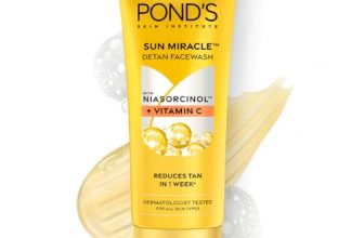 Pond’s Detan Face Wash for Tan Removal in Just 7 Days | Contains Vitamin C and Niacinamide | Facewash for All Skin Types, 100gm