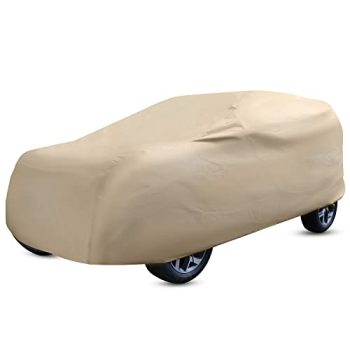 Amazon Brand – Solimo SUV Premium Car Cover, Beige (SUV 300, BRV, Venue, WRV, Creta, Breeza, Jeep Canvas, Ecosport, etc.)