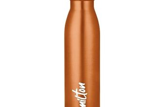 MILTON Breeze 750 Stainless Steel Water Bottle 730 ml, Single Walled, ISI Certified I Leak Proof Lid, Rust Proof I For School, Office, Gym I Mettalic Orange