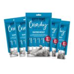 Kitty Yums Creamy Lickable Cat Treat (75g x 5 Pouches) Total 375g | Seafood Medley Flavour | Better Digestibility | Easy to Hand Feed | Better Brain & Eyesight Development
