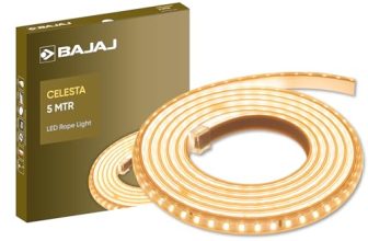 Bajaj Celesta Led Rope Light 120L 5M Cdl | 3.5 Kv Surge Protection | Energy Efficient | Waterproof | Rust Resistant | Water Resistant | 5 Mtr | Warm White